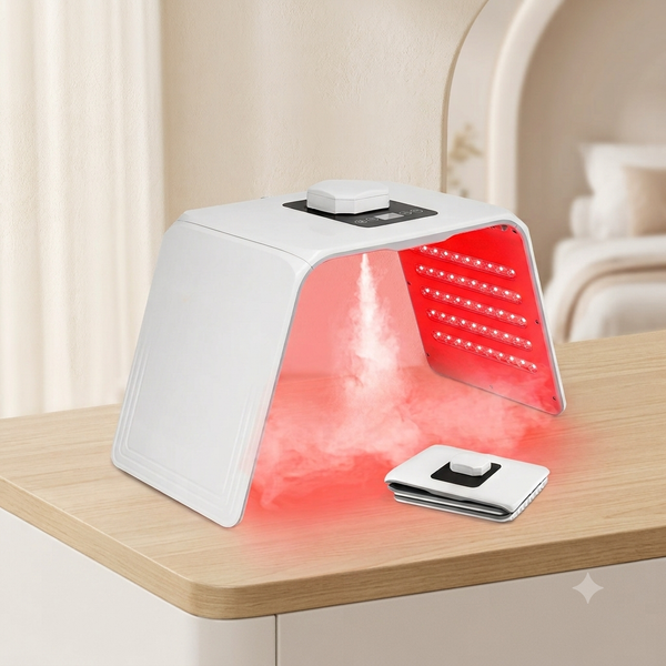7-in-1 Foldable LED Photon Therapy Machine with Nano Moisturizing Spray – Professional PDT Facial & Body Skin Rejuvenation System