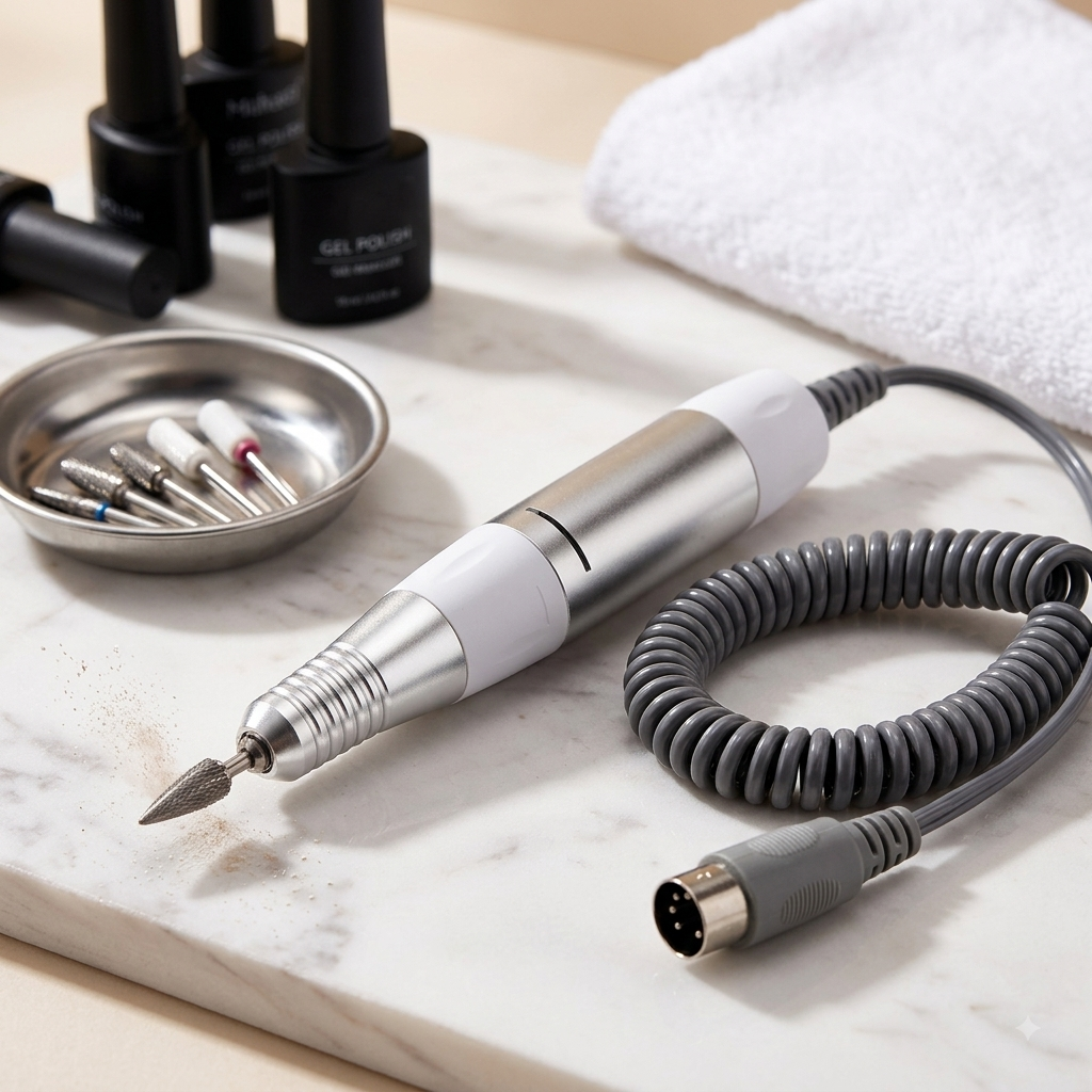 Portable Professional 35000RPM Electric Nail Drill Handpiece - 5-Pin Plug - Low Noise & Vibration