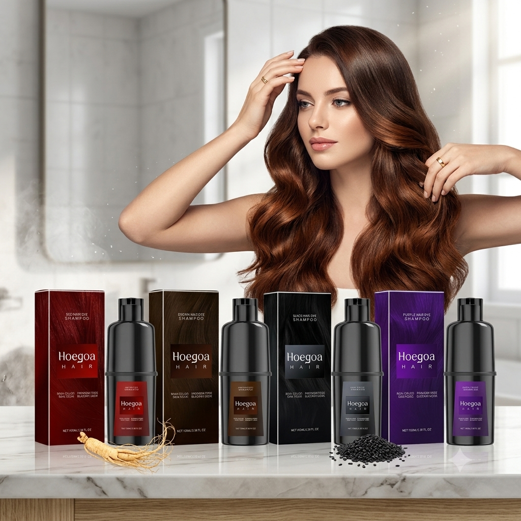 Hoegoa 100ml Hair Dye Shampoo – Instant 2-in-1 Color & Nourishing Wash