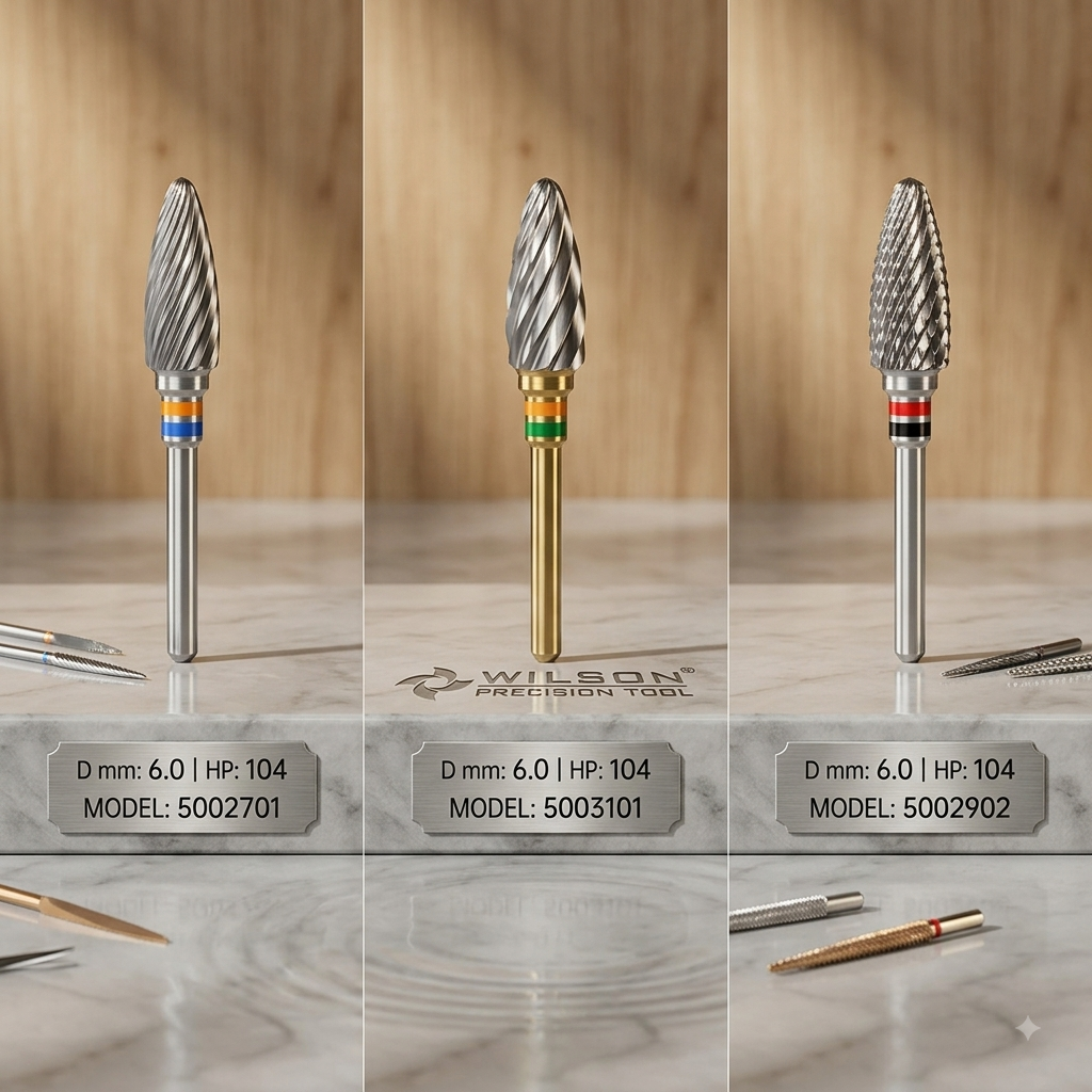 Professional Tungsten Carbide Nail Drill Bits – 2.35mm Shank E-File Milling Cutters for Acrylic, Gel & Pedicure