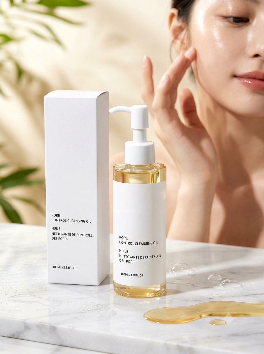 Fine Pore Control Cleansing Oil (100ml / 3.38 fl. oz) – Gentle Deep Pore Cleanser & Makeup Remover