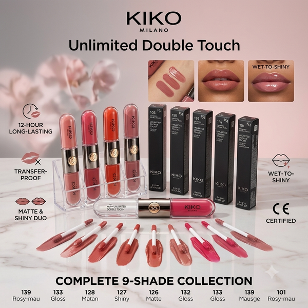 Brand 3D Double Headed Lipstick Transparent Mirror Lip Gloss Non Fading Oil Sexy Rich Lip Gloss Milk Tea Bean Paste Naked Makeup