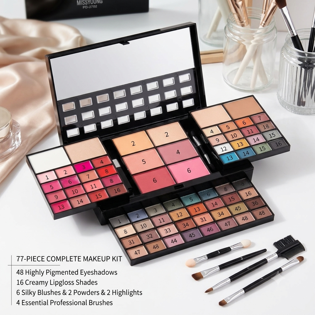 MISSYOUNG All-in-One Professional Makeup Kit | 77-Piece Gorgeous Cosmetic Gift Set