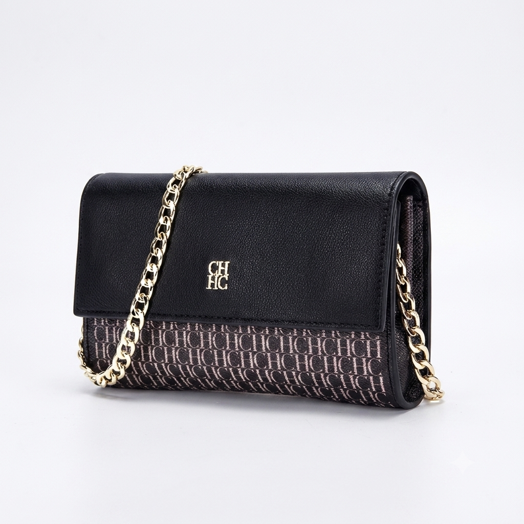 CH Monogram Flap Chain Wallet Crossbody Bag